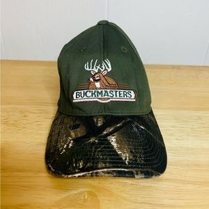 Vintage Buckmasters Green Camo Adjustable Hat/Cap
